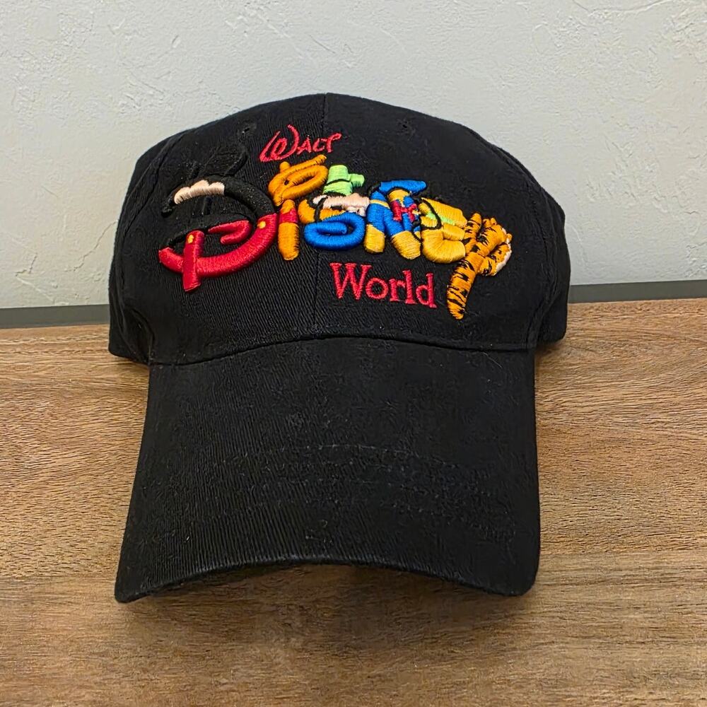 Walt Disney World Embroidered Dad Hat Black Adjustable Snapback Cap